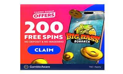 Up to 200 free spins with no deposit